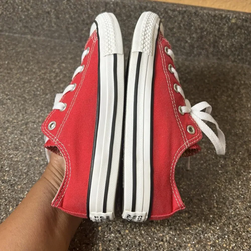 Converse All Star Kids Youth 2 Red Canvas Low Top Lace Up Comfort Casual Sneaker